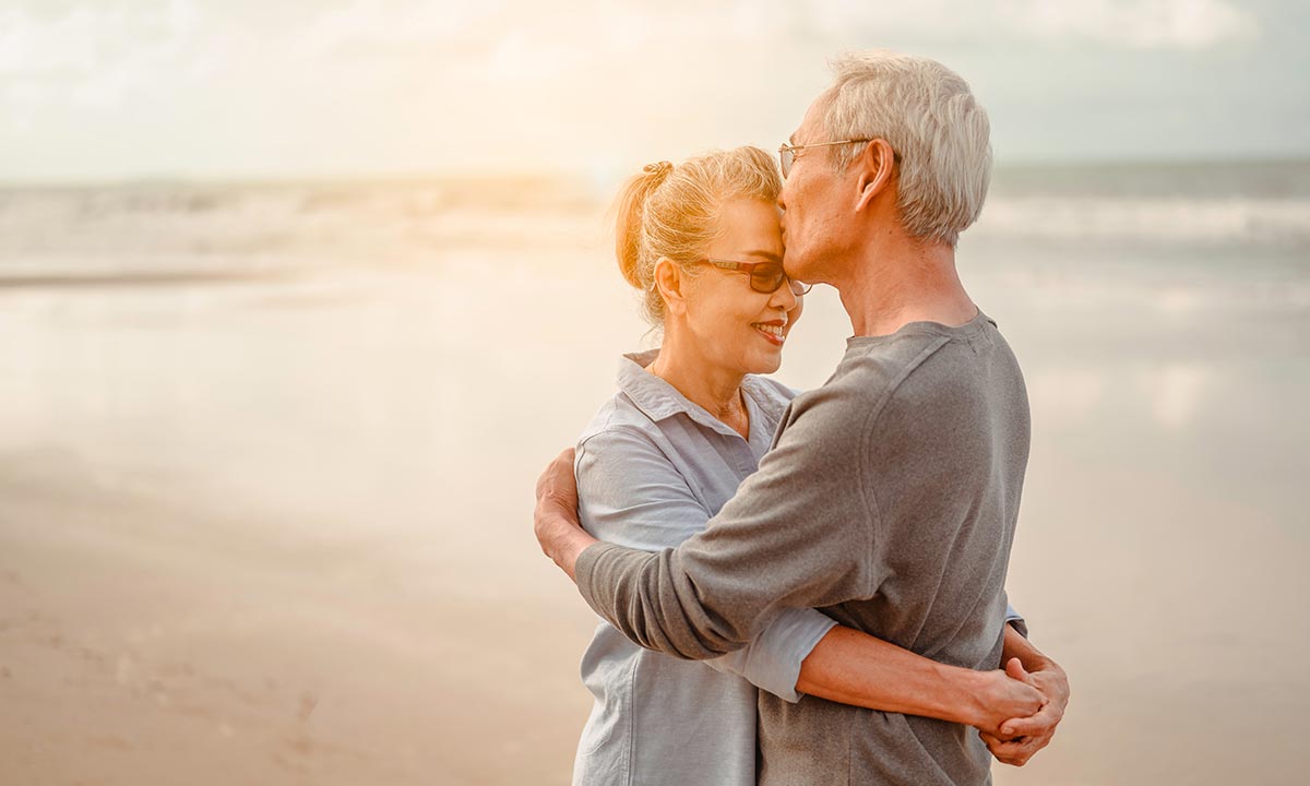 Couple on the beach.
