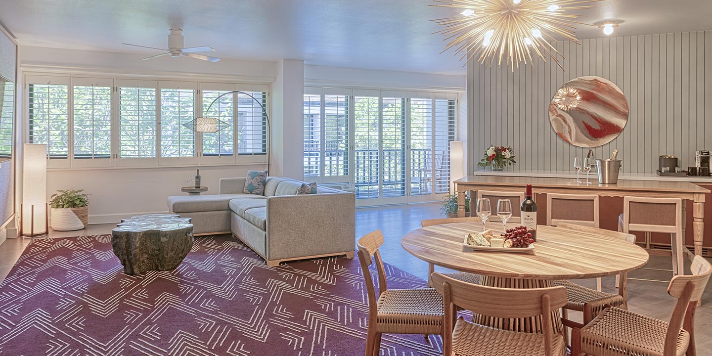 Hospitality suite living room. 