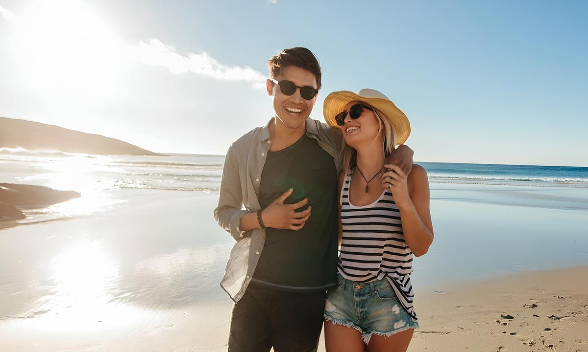 Couple on the beach.