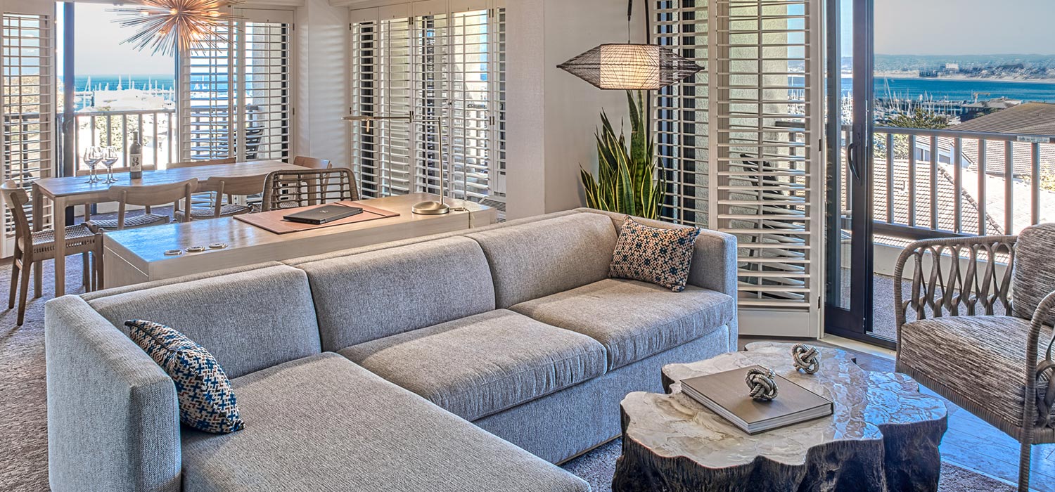 Luxury Hospitality Suite living room.