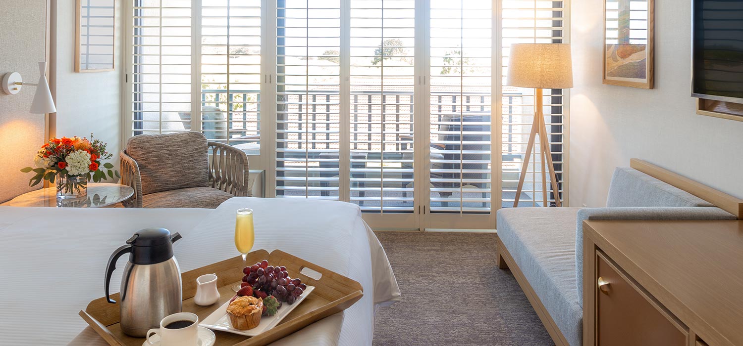 Presidential Suite Bedroom with room service. 
