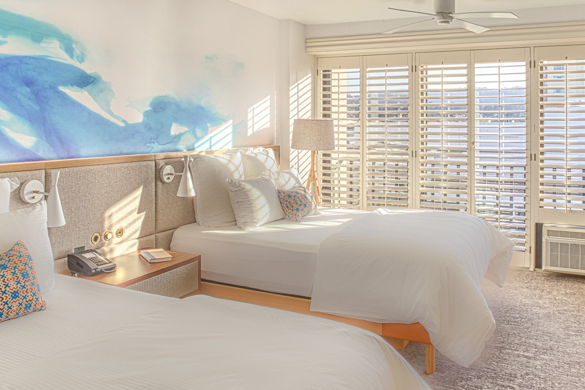 Portola room queen beds. 