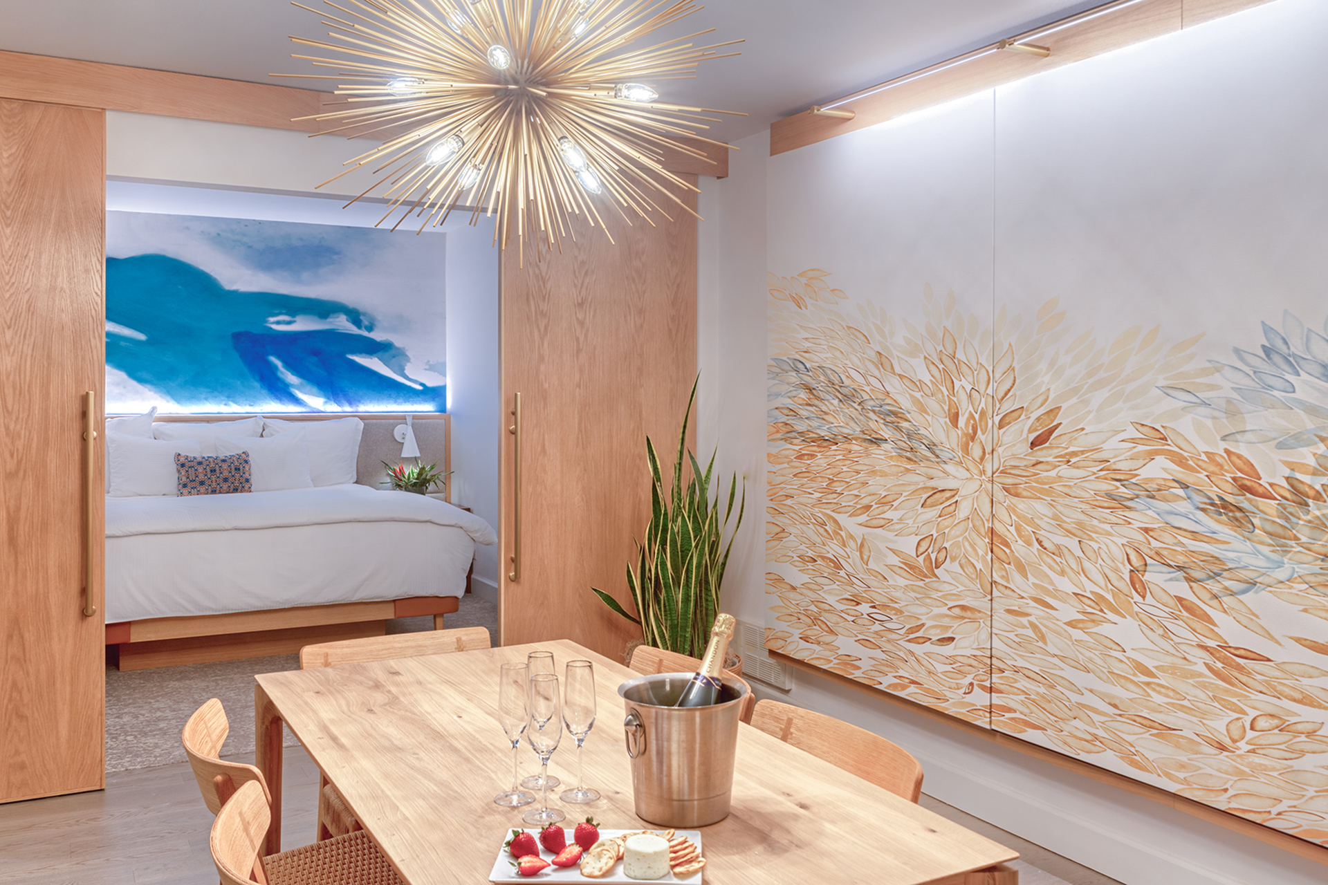 One bed room and dinning area view. 