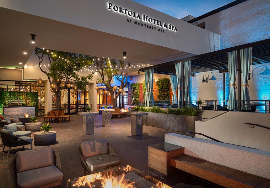 Portola Hotel & Spa entrance.