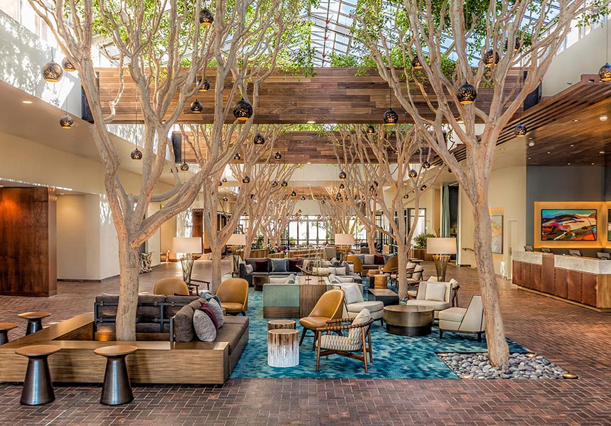 Portola Hotel & Spa lobby.
