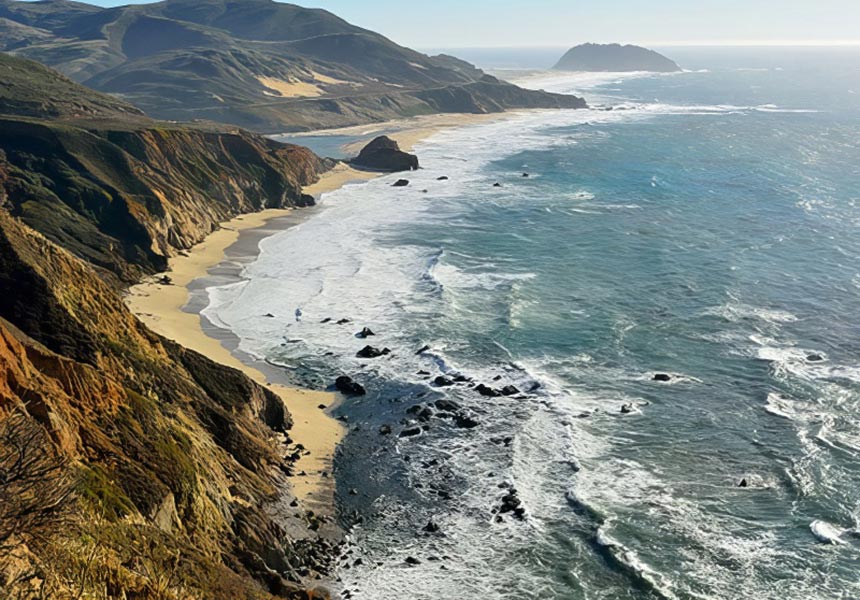 Monterey Bay coast. 