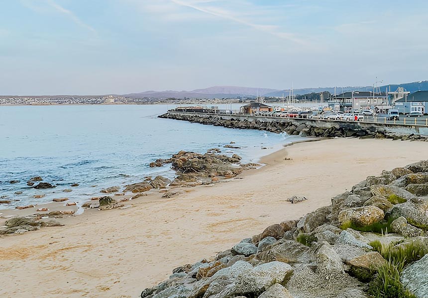 Monterey Bay beach.