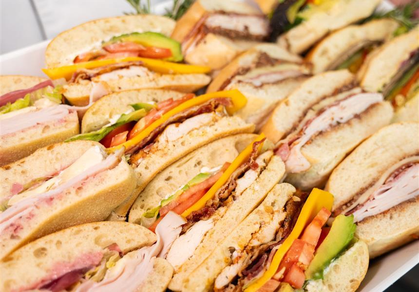 Oysters catering display.