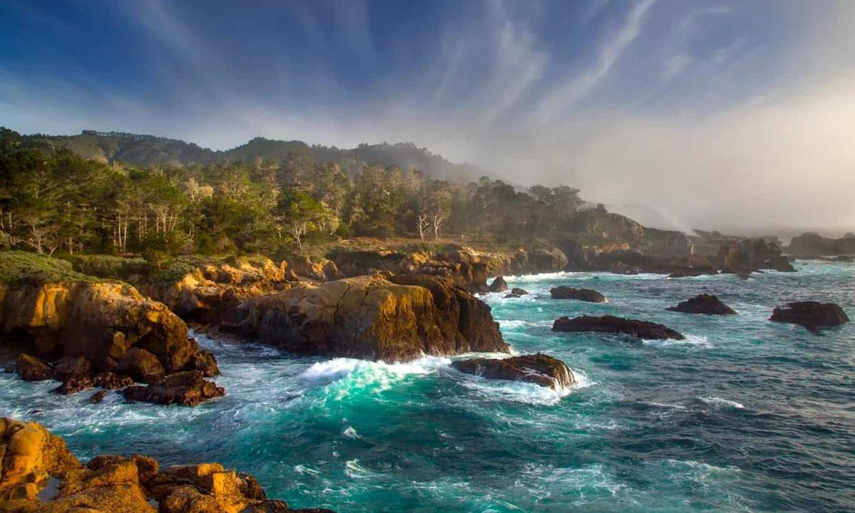 view of big sur and beaches surrounding