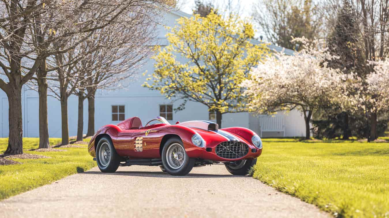 red classic car
