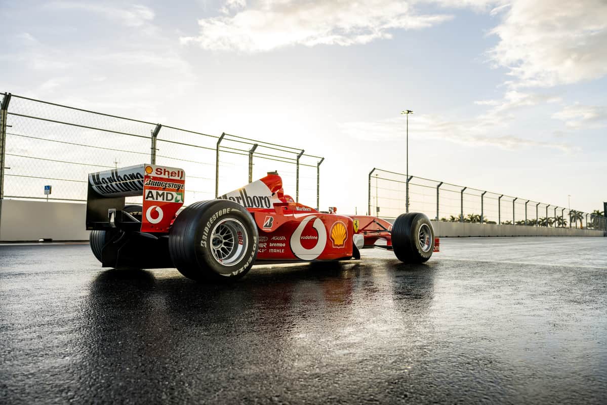 formula one car on the tracks