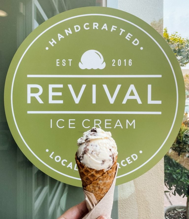 revival ice cream shop and logo
