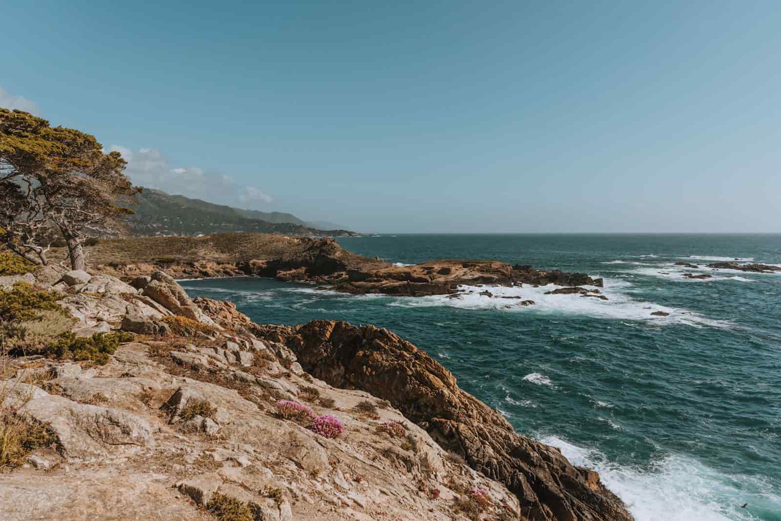 cliff overlooking ocean