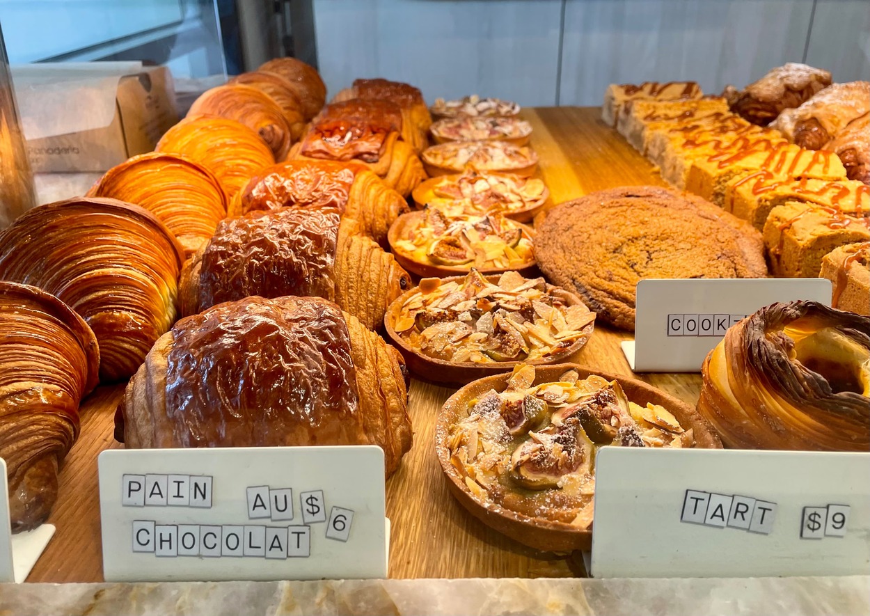 close up of bake goods