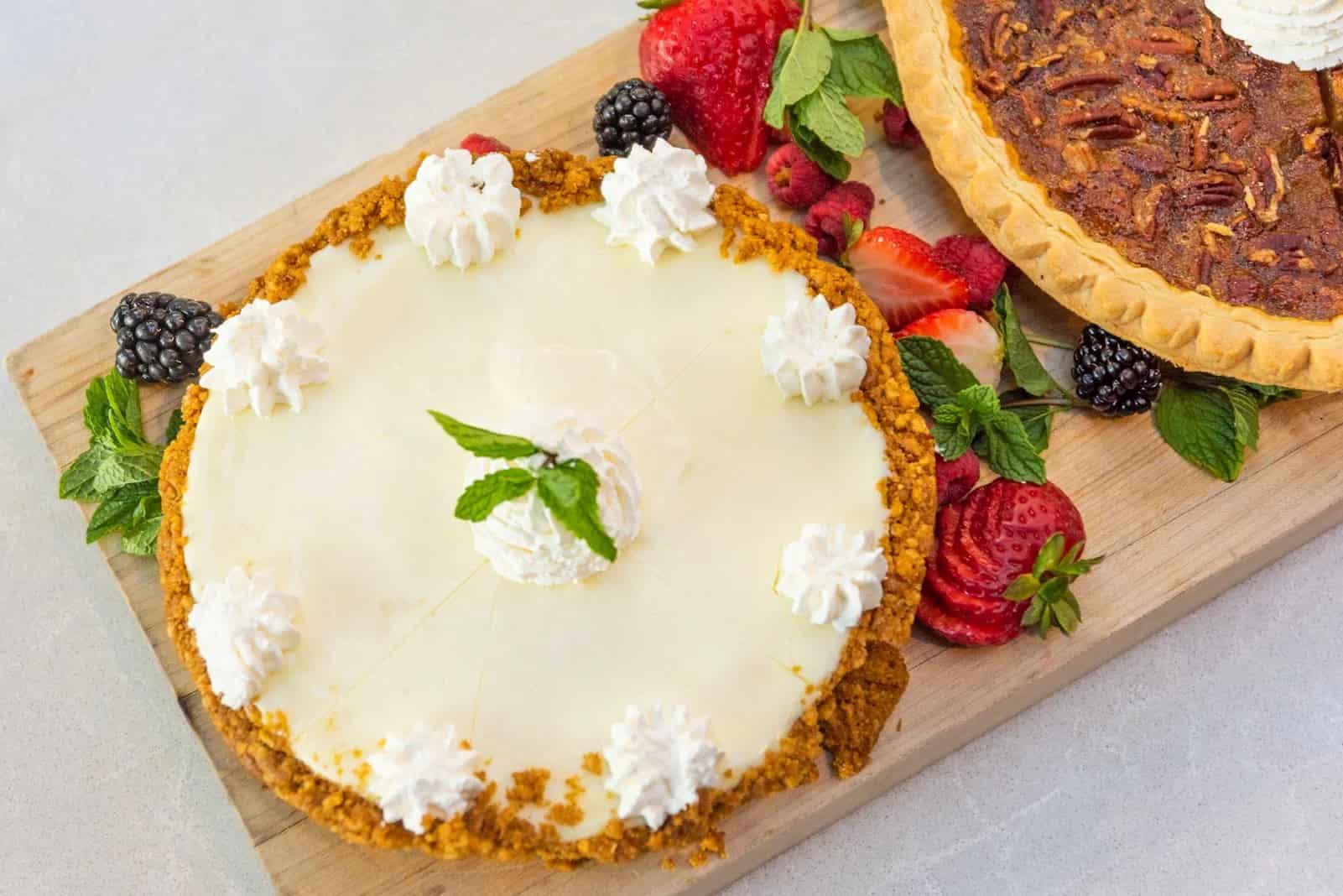 Lemon pie close up
