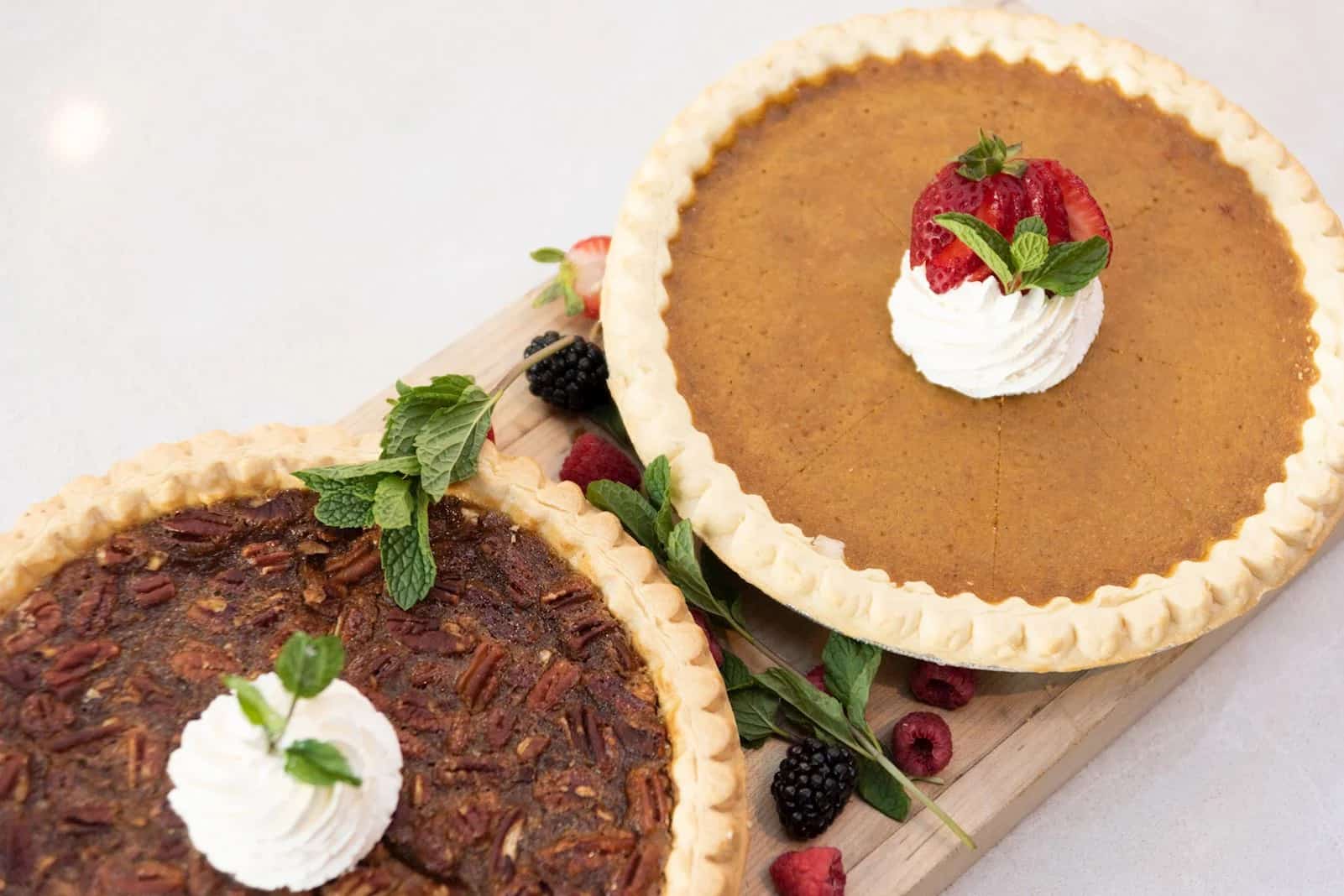 pumpkin pie close up