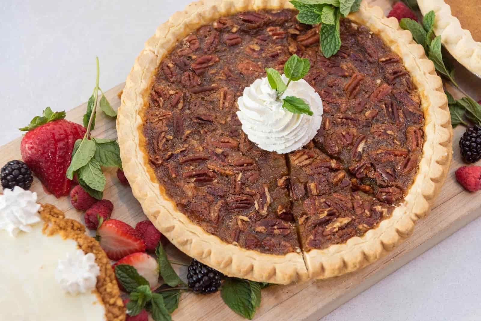 pecan pie close up
