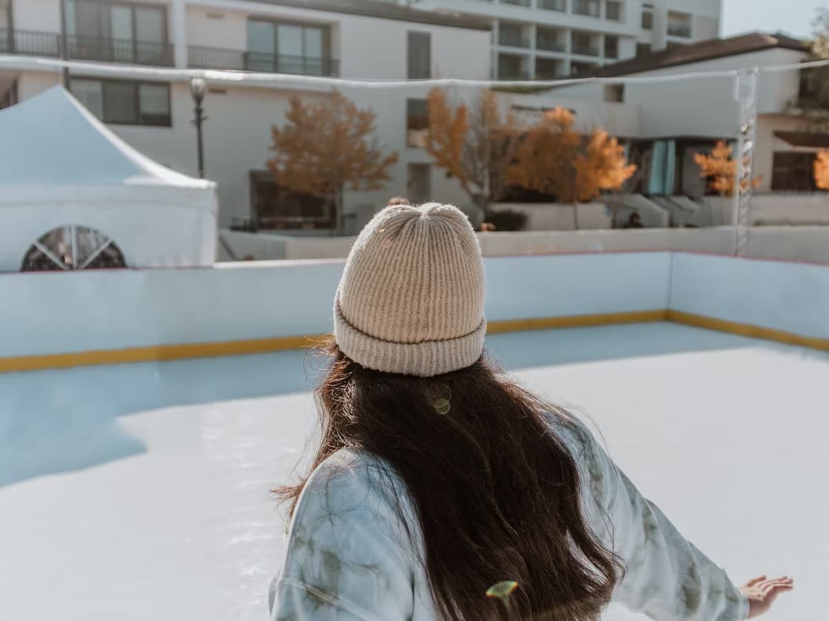 woman ice skating