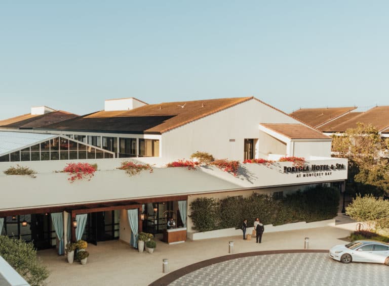 Exterior aerial view of hotel