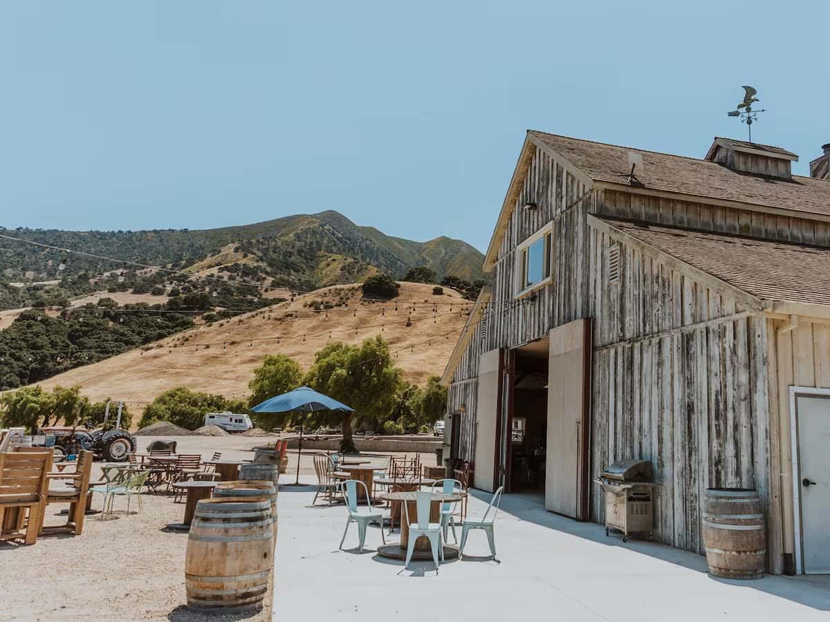 rustic barn at vineyard