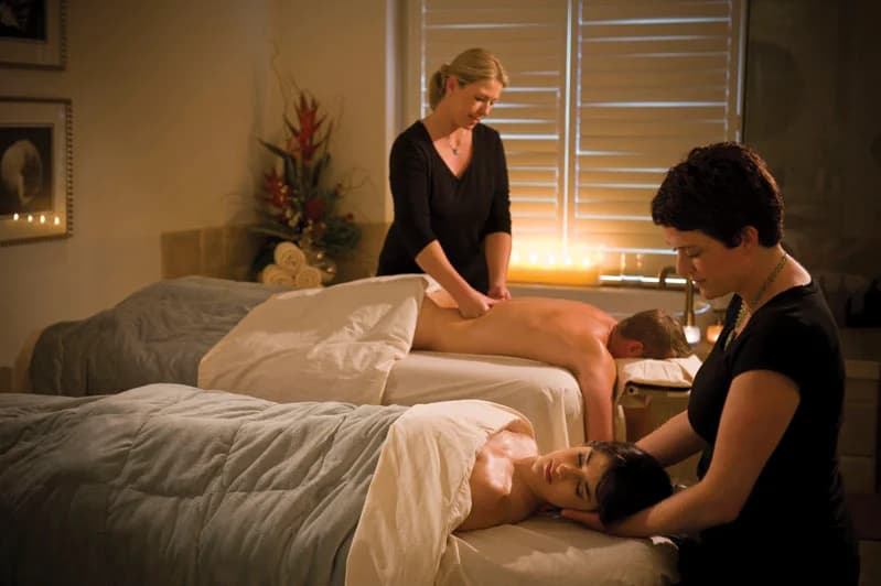 couple getting massage
