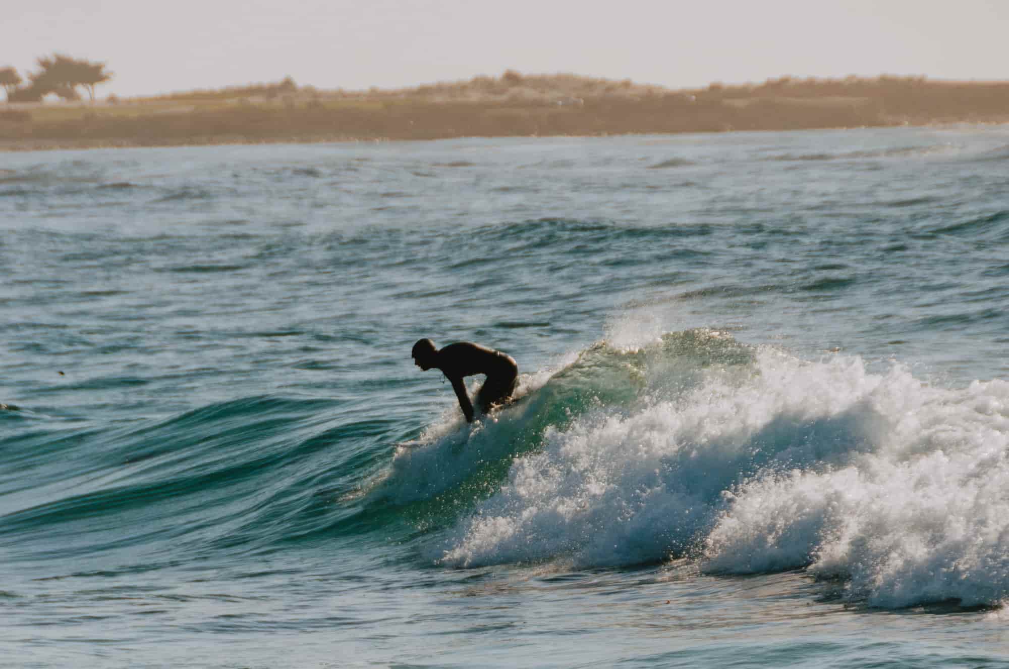 Man surfing big wave