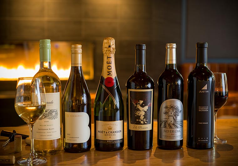 Jacks Monterey wine selection.