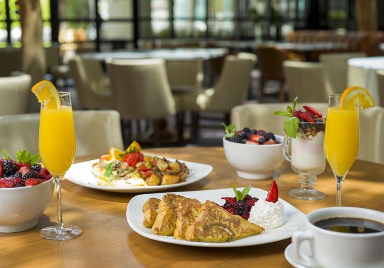 Jacks breakfast with mimosas