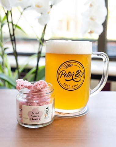 Beer and dried flowers