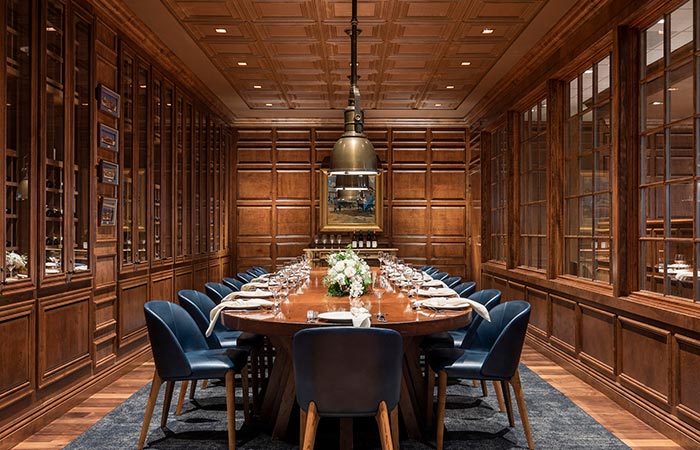 The Club Room private dining area. 