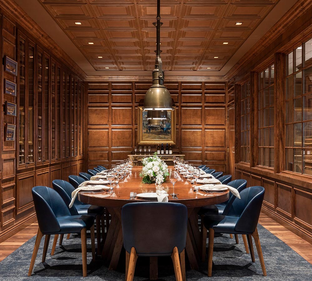 The Club Room set up for private reception.