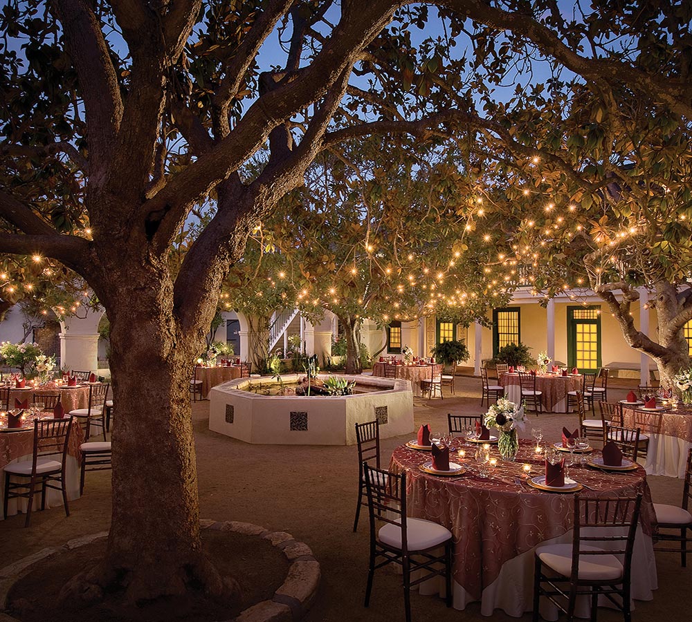 Memory Garden outdoor wedding reception. 