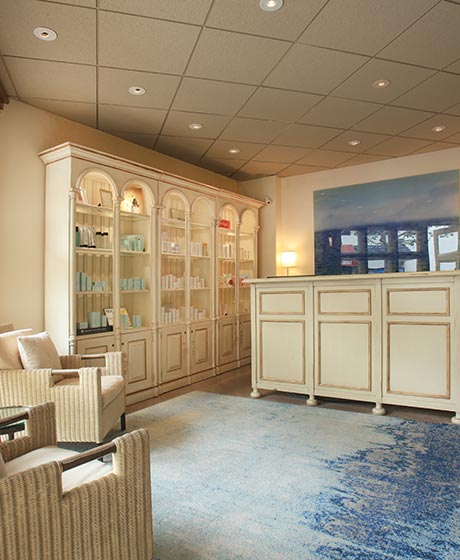 Spa on the Plaza reception area.