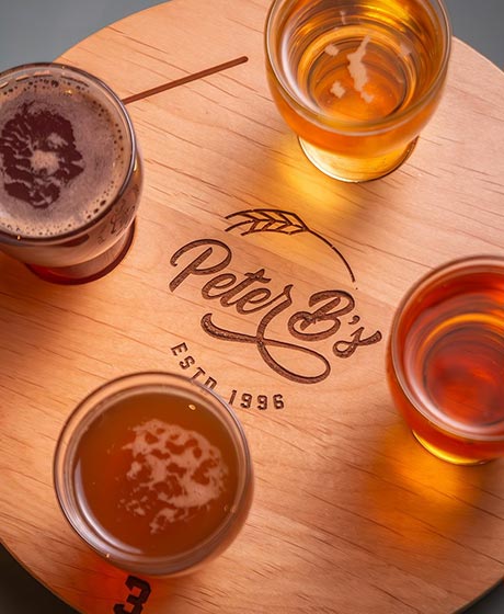 Flight of Peter B's beers.