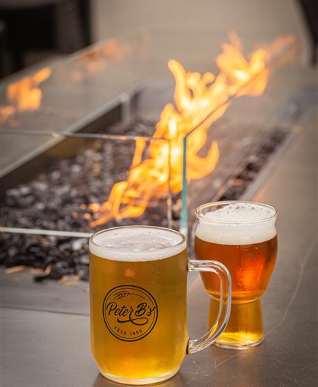 Peter B's beer near the fire pit